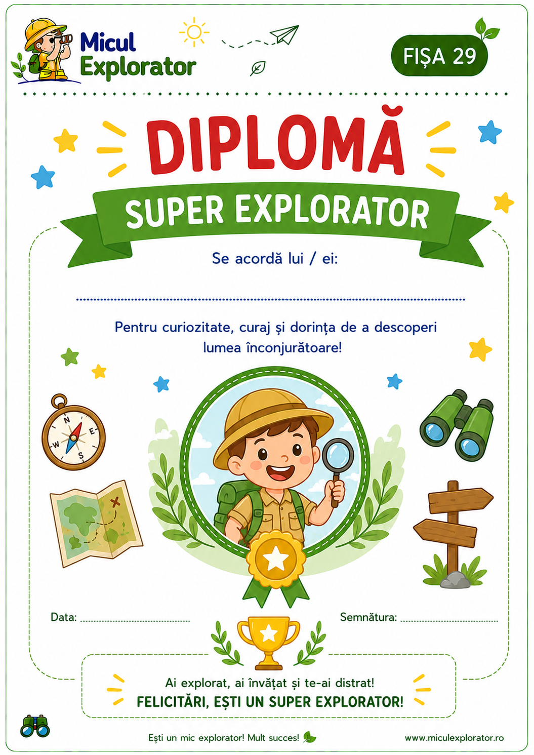 Micul explorator în vacanță de vara