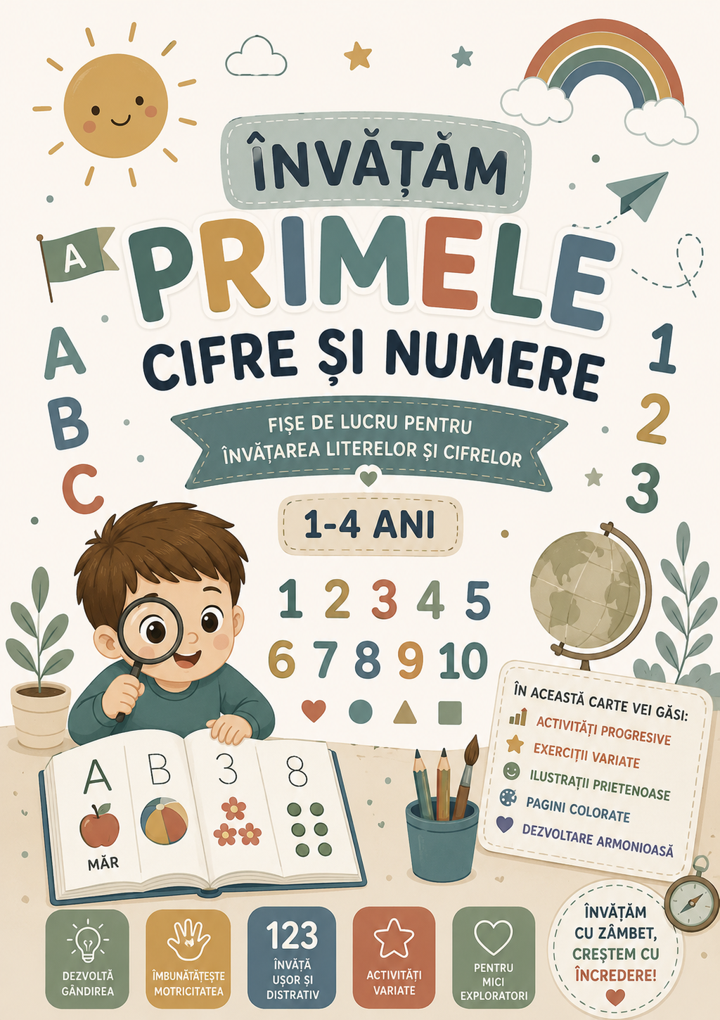 Micul explorator invata literele si numerele